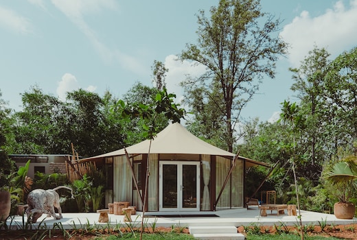 ELIVAAS Prive Bali Bay Kuta Canvas | Boho Style Glass Tent