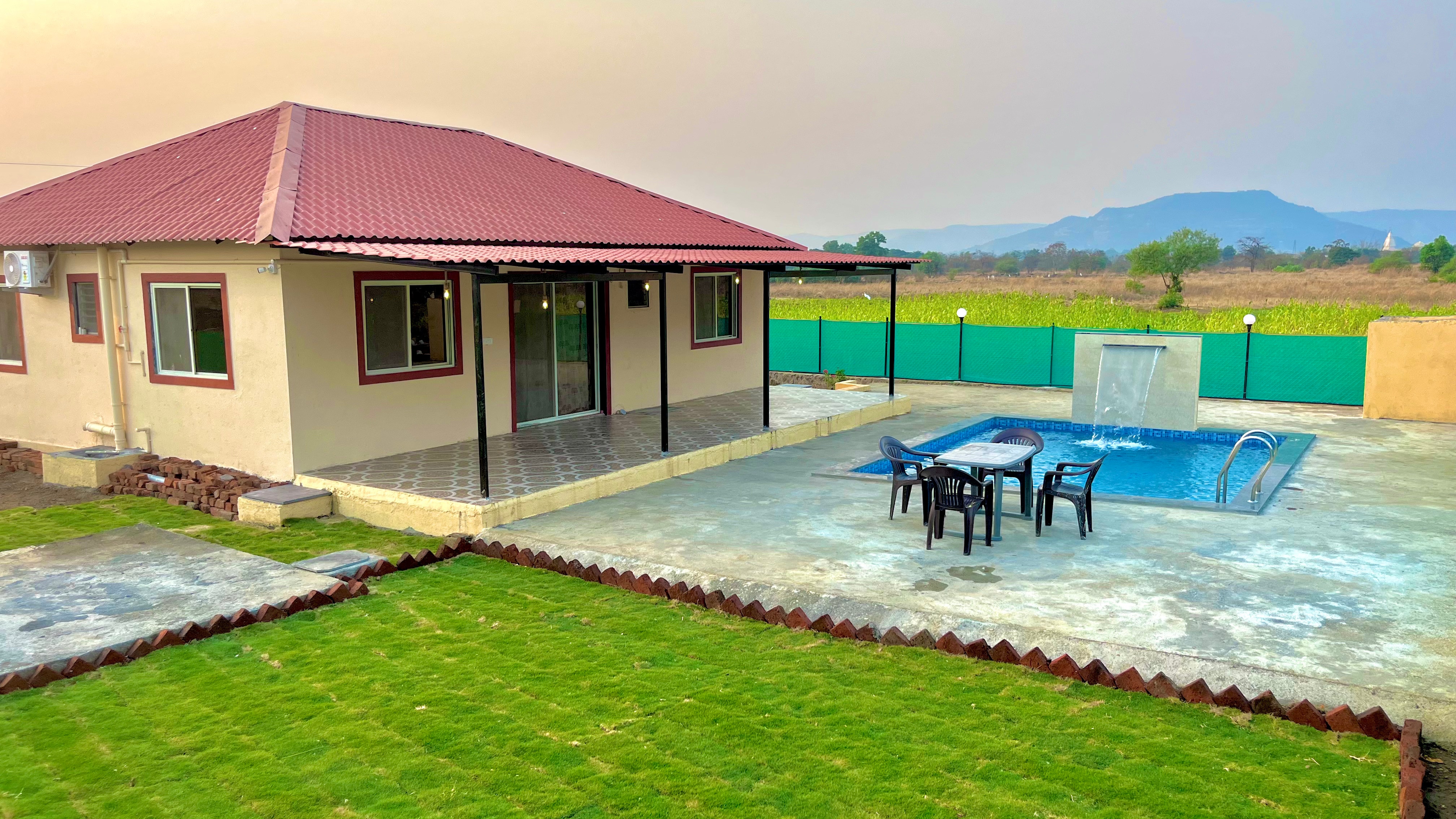 3bhk mountain view villa with private pool - Tap to explore photos