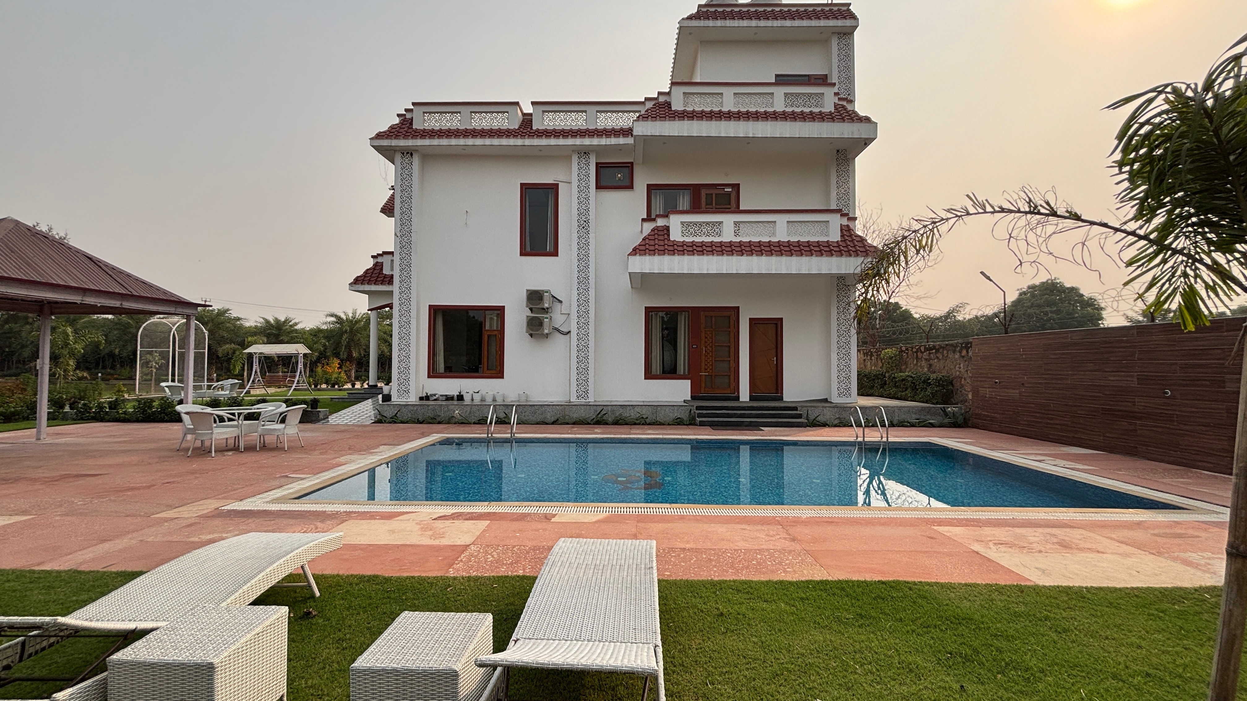 Sunrise Meadow - Premium 3BHK Pool Farm Retreat - Tap to explore photos